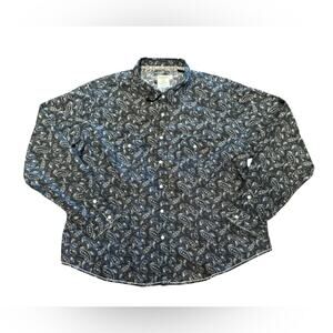 Panhandle Women’s XXL Pearl Snap Western Paisley Button-Up Shirt